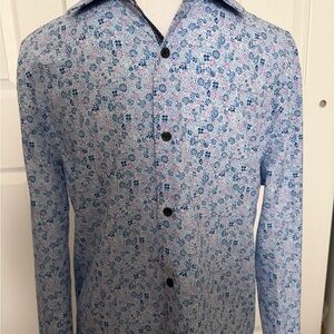 Floral Blue Men's Shirt